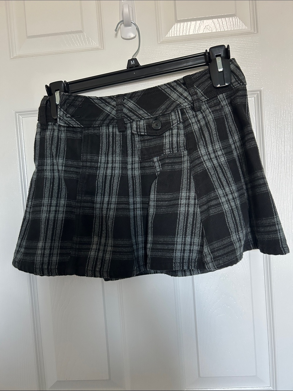 Arizona Jean Company Black and Gray Plaid Mini Skirt